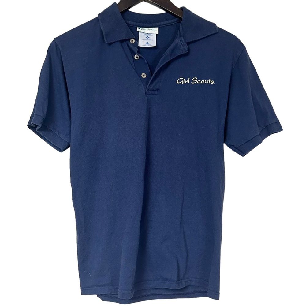 4/$25 Girl Scouts navy polo adult leader